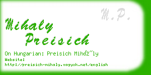 mihaly preisich business card